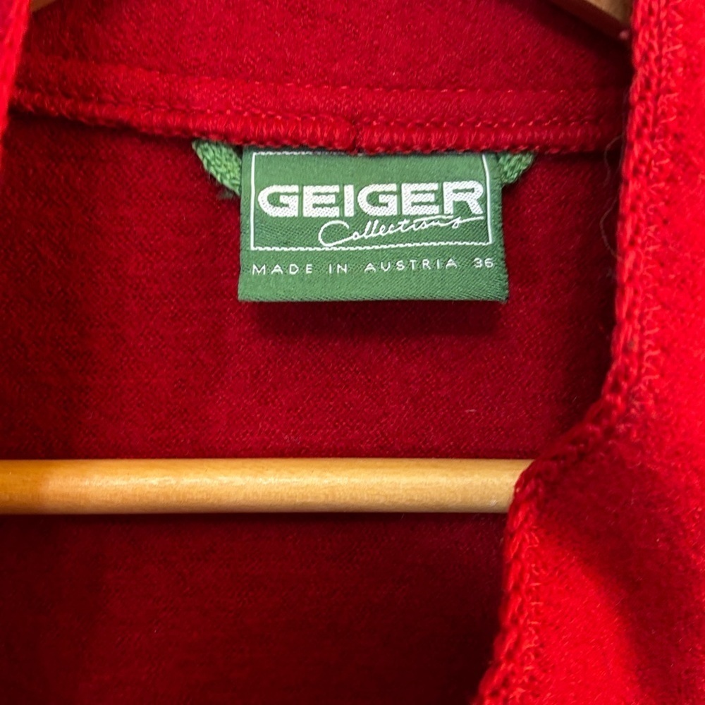 Kurt Geiger Red Pea Coat with Classic Collar - Picture 3 of 4